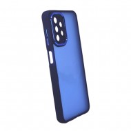 Capa Silicone Gel Bumper Samsung Galaxy A13 4g Azul Com Lente Protetor De Câmera Elektro