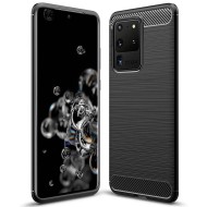 Samsung Galaxy S20 Ultra/S11 Plus Black Carbon Silicone Gel Case