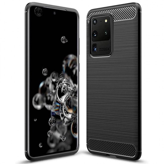 Samsung Galaxy S20 Ultra/S11 Plus Black Carbon Silicone Gel Case Samsung Galaxy S20 Ultra/S11 Plus Black Carbon Silicone Gel Case