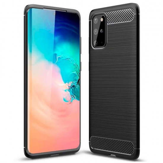 Funda De Gel De Silicona Carbon Samsung Galaxy S20 Plus/S11 Negra Funda De Gel De Silicona Carbon Samsung Galaxy S20 Plus/S11 Negra
