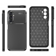 Capa Silicone Gel Carbon Samsung Galaxy A14 5g Preto Auto Focus Vennus Com Protetor De Câmera