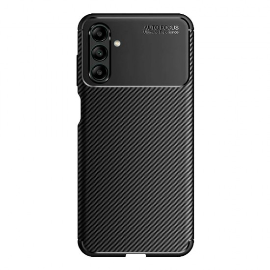 Samsung Galaxy A13 5G/A04s Black Auto Focus Vennus Carbon Silicone Gel Case With Camera Protector Samsung Galaxy A13 5G/A04s Black Auto Focus Vennus Carbon Silicone Gel Case With Camera Protector
