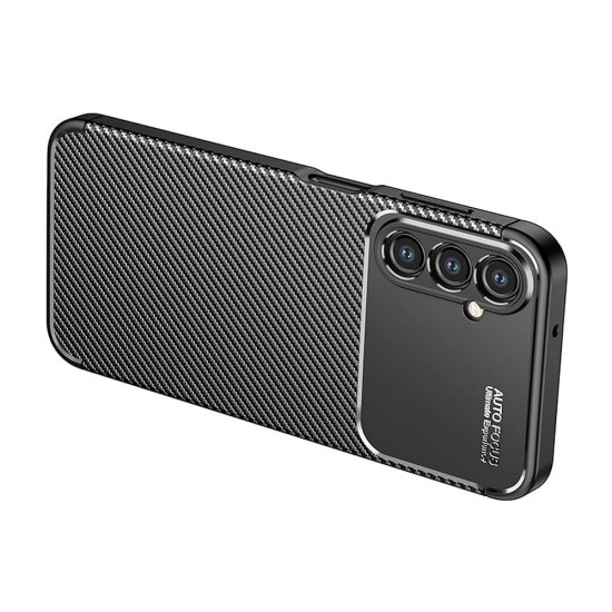 Capa Silicone Gel Carbon Samsung Galaxy A24 4g/A25 5g Preto Auto Focus Vennus Com Protetor De Câmera Capa Silicone Gel Carbon Samsung Galaxy A24 4g/A25 5g Preto Auto Focus Vennus Com Protetor De Câmera