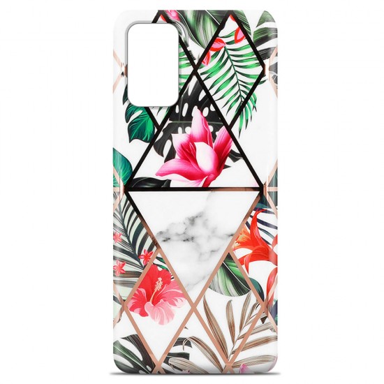 Silicone Gel Case With Design Samsung Galaxy A41 White Cosmo Flowers Silicone Gel Case With Design Samsung Galaxy A41 White Cosmo Flowers