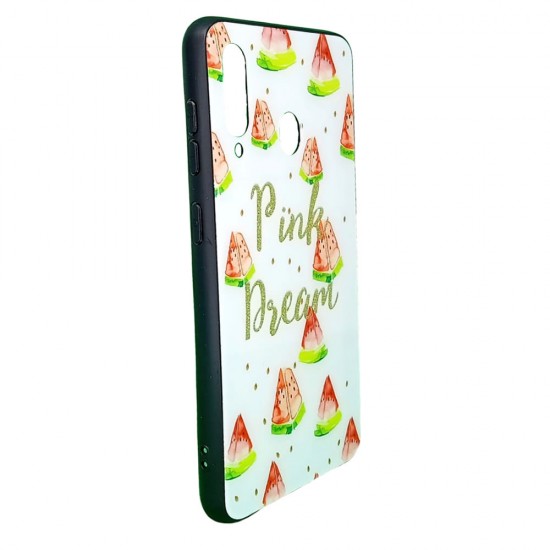 Capa Silicone Gel Com Desenho Samsung Galaxy A60 Branco Melancia Capa Silicone Gel Com Desenho Samsung Galaxy A60 Branco Melancia