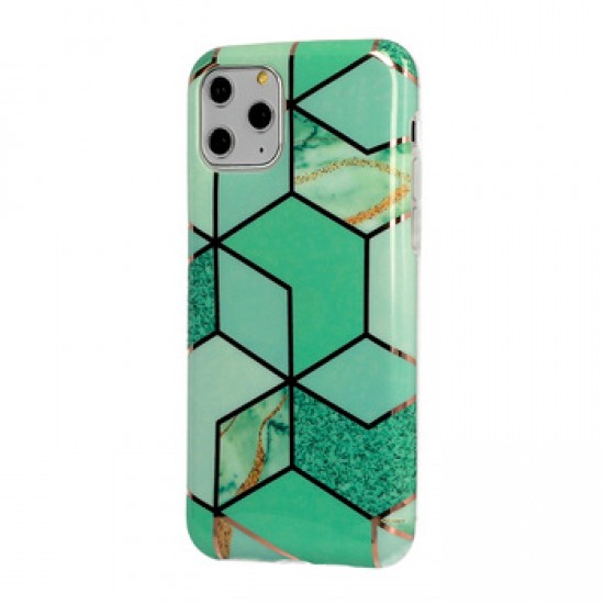 Capa Silicone Gel Com Desenho Samsung Galaxy A21s Verde Cosmo Marmore