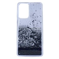 Samsung Galaxy A33 5G Black Glitter Liquid Gel Silicone Case