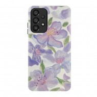 Samsung Galaxy A33 Purple Flowers TPU Silicone Case