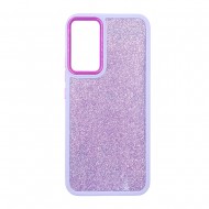 Capa Silicone Tpu Samsung Galaxy A34 Lilás Elektro Com Glitter Removível