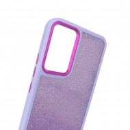 Samsung Galaxy A34 Lilac Elektro Silicone TPU Case With Removable Glitter