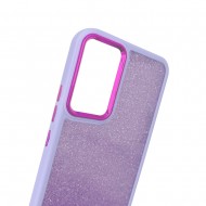 Capa Silicone Tpu Samsung Galaxy A34 Lilás Elektro Com Glitter Removível