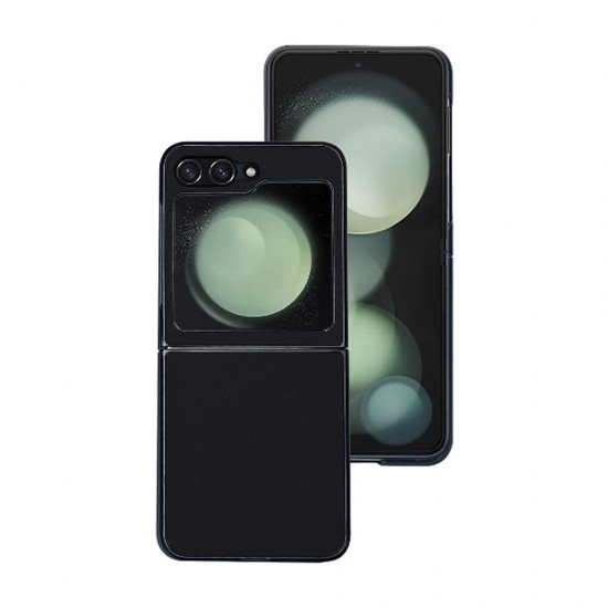 Funda De Silicona TPU Samsung Galaxy Z Flip6 Negro Piel Funda De Silicona TPU Samsung Galaxy Z Flip6 Negro Piel