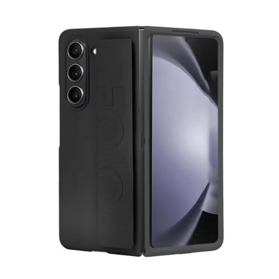 Capa Silicone Tpu Samsung Galaxy Z Fold6 Preto Com Suporte De Mão Capa Silicone Tpu Samsung Galaxy Z Fold6 Preto Com Suporte De Mão