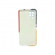 Capa Silicone Tpu Samsung Galaxy A22 4g Laranja Estampa Abstracta