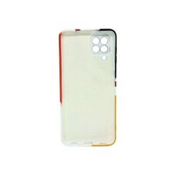 Samsung Galaxy A22 4G Orange With Abstract Pattern Silicone TPU Case