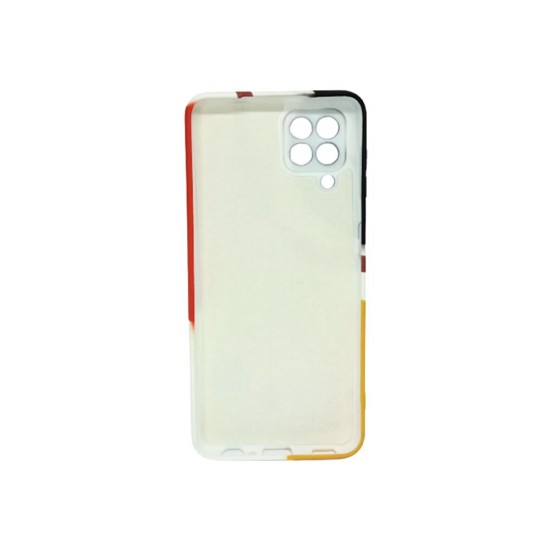 Capa Silicone TPU Samsung Galaxy A22 4G Laranja Com Estampa Abstracta