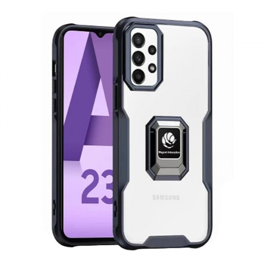 Capa Silicone Tpu Com Anel De Dedo Magnético Samsung Galaxy A23 4g/5g/M23/F23/M13 4g Preto Capa Silicone Tpu Com Anel De Dedo Magnético Samsung Galaxy A23 4g/5g/M23/F23/M13 4g Preto