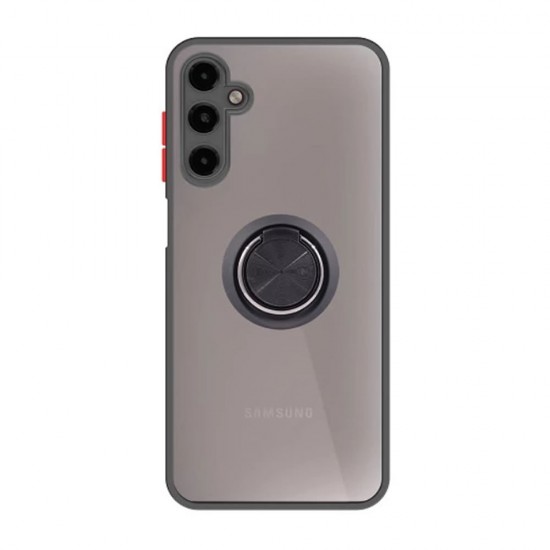 Funda De Silicona TPU Samsung Galaxy A15 Negra Con Soporte De Anilla Magnético Y Protector De Cámara Funda De Silicona TPU Samsung Galaxy A15 Negra Con Soporte De Anilla Magnético Y Protector De Cámara