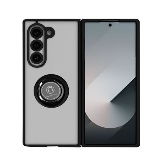 Capa Silicone Tpu Com Anel De Dedo Magnético Samsung Galaxy Z Fold6 Preto Capa Silicone Tpu Com Anel De Dedo Magnético Samsung Galaxy Z Fold6 Preto