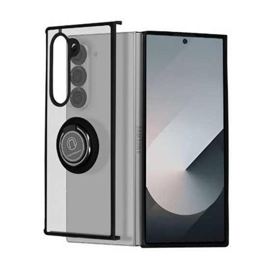 Capa Silicone Tpu Com Anel De Dedo Magnético Samsung Galaxy Z Fold6 Preto Capa Silicone Tpu Com Anel De Dedo Magnético Samsung Galaxy Z Fold6 Preto