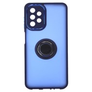 Capa Silicone Tpu Com Anel De Dedo Magnético Samsung Galaxy A13 4g A135/A137 Azul Com Protetor De Câmera Elektro