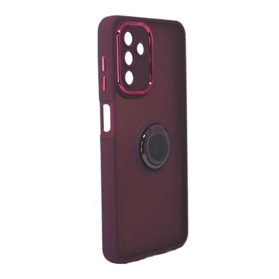 Funda De Silicona TPU Samsung Galaxy A24 4G Violeta Anillo Magnetico Con Protector De Cámara Funda De Silicona TPU Samsung Galaxy A24 4G Violeta Anillo Magnetico Con Protector De Cámara