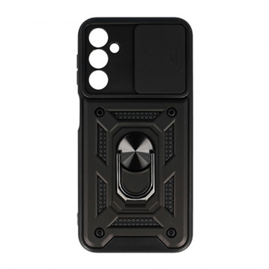 Capa Silicone Tpu Com Anel De Dedo Samsung Galaxy A25 5g/A24 4g Preto Com Protetor De Câmera E Janela Deslizante Capa Silicone Tpu Com Anel De Dedo Samsung Galaxy A25 5g/A24 4g Preto Com Protetor De Câmera E Janela Deslizante