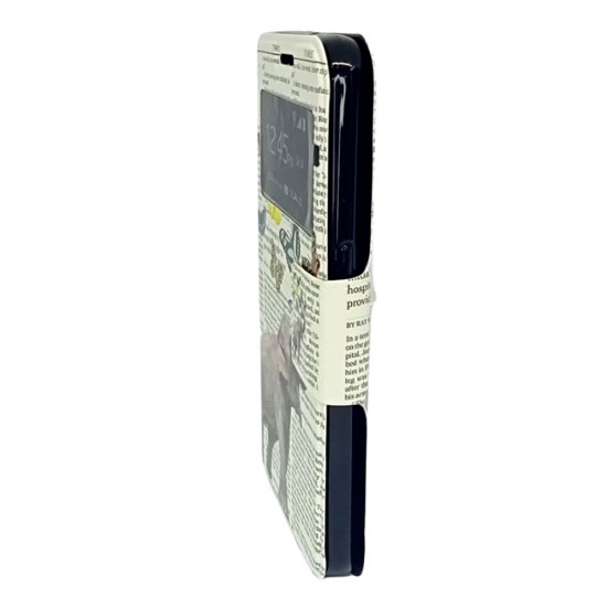 Capa Flip Cover Com Janela E Desenho Samsung Galaxy S7 G930 Branco