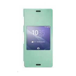 Funda De Silicona Flip Cover Sony Xperia Z3 Verde SCR24