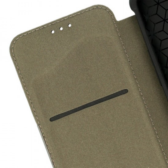 Capa Flip Cover Xiaomi Redmi A1 Preto Razor Carbon Com Protetor De Câmera