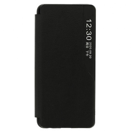 Capa Flip Cover Smart View Xiaomi 12/12x Preto Com Protetor De Câmera