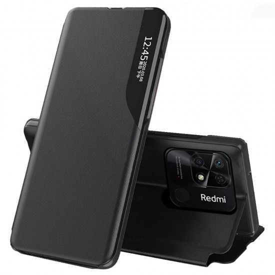 Xiaomi Redmi 10C Black Smartview Flip Cover Case