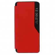 Capa Flip Cover Smart View Xiaomi 12/12x Vermelho Com Protetor De Câmera