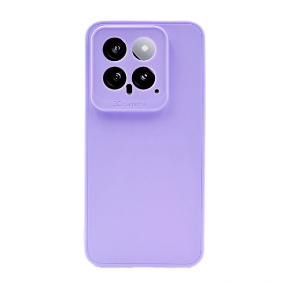 Capa Silicone Gel Xiaomi 14 Lilás Com Protetor De Câmera 3d Capa Silicone Gel Xiaomi 14 Lilás Com Protetor De Câmera 3d