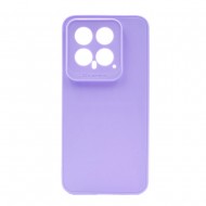 Capa Silicone Xiaomi 14 Lilás Com Protetor De Câmera 3d