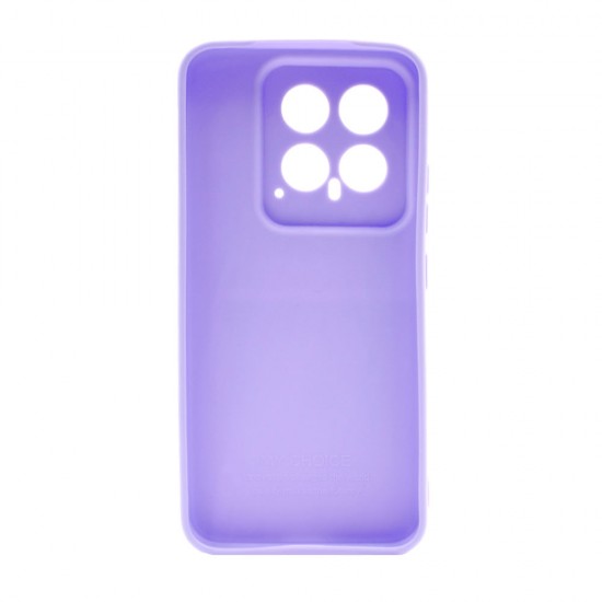 Capa Silicone Xiaomi 14 Lilás Com Protetor De Câmera 3d