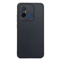 Xiaomi Redmi 12C Black With 3D Camera Protector Silicone Case