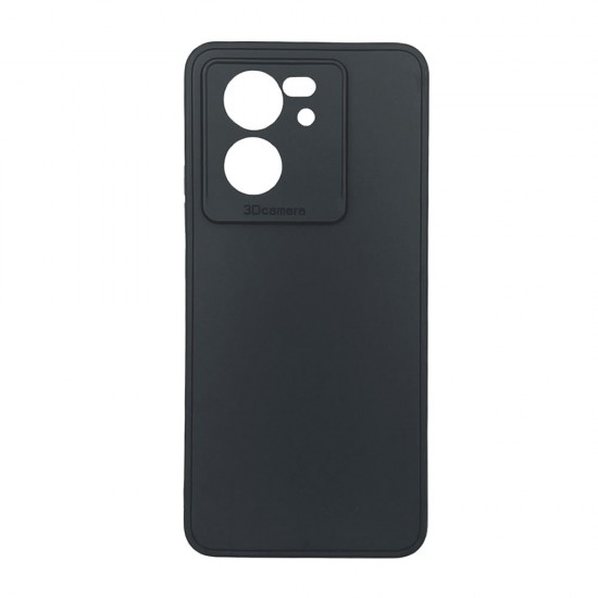 Capa Silicone Xiaomi Mi 13t/13t Pro/K60 Ultra Preto Com Protetor De Câmera 3d Capa Silicone Xiaomi Mi 13t/13t Pro/K60 Ultra Preto Com Protetor De Câmera 3d