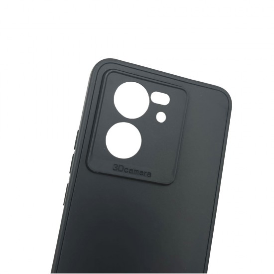 Capa Silicone Xiaomi Mi 13t/13t Pro/K60 Ultra Preto Com Protetor De Câmera 3d Capa Silicone Xiaomi Mi 13t/13t Pro/K60 Ultra Preto Com Protetor De Câmera 3d