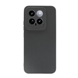 Capa Silicone Xiaomi 14 Preto Com Protetor De Câmera 3d