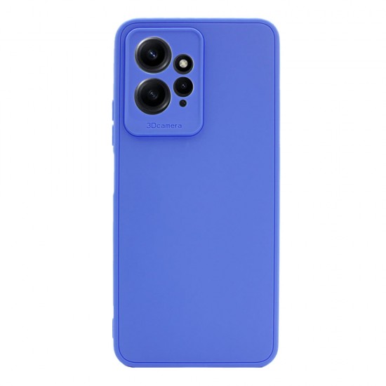 Funda De Silicona Xiaomi Redmi Note 12 4G Azul Con Protector De Cámara 3D