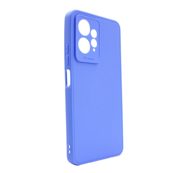 Capa Silicone Xiaomi Redmi Note 12 4g Azul Com Protetor De Câmera 3d