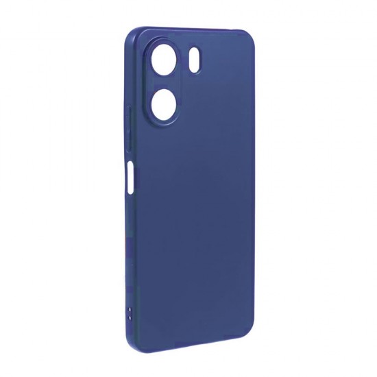 Capa Silicone Xiaomi Redmi 13c 4g Azul Escuro Com Protetor De Câmera