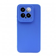 Capa Silicone Gel Xiaomi 14 Azul Com Protetor De Câmera 3d