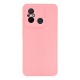 Xiaomi Redmi 12C Pink Silicone Case With 3D Camera Protector