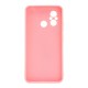 Xiaomi Redmi 12C Pink Silicone Case With 3D Camera Protector