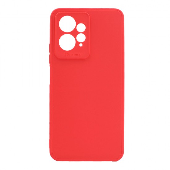 Funda De Silicona Xiaomi Redmi Note 12 4G Roja Con Protector De Cámara 3D