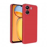 Capa Silicone Xiaomi Redmi 13c 4g Vermelho Com Protetor De Câmera