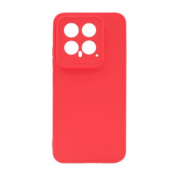Xiaomi 14 Red With 3D Camera Protector Silicone Gel Case