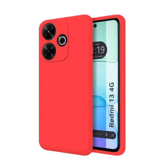 Capa Silicone Gel Xiaomi Redmi 13 Vermelho Com Protetor De Câmera Capa Silicone Gel Xiaomi Redmi 13 Vermelho Com Protetor De Câmera
